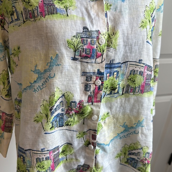 Chico's 100% Linen, No Iron European Coastal Inspire Button Down Top - Picture 4 of 11